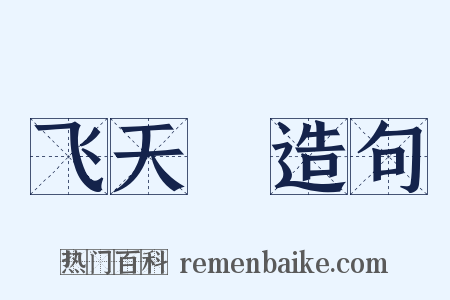 飞天紒造句是什么意思的图片